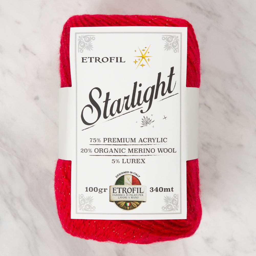 Etrofil Starlight Kırmızı El Örgü İpi - 73121